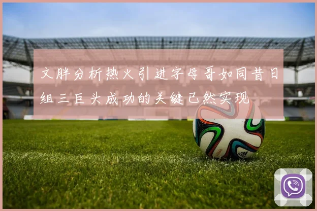 文胖分析热火引进字母哥如同昔日组三巨头成功的关键已然实现